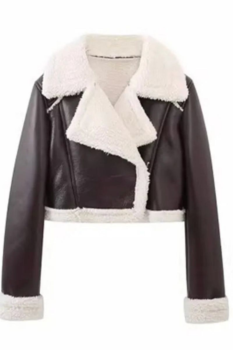 TEDDY ROSE FAUX LEATHER JACKET