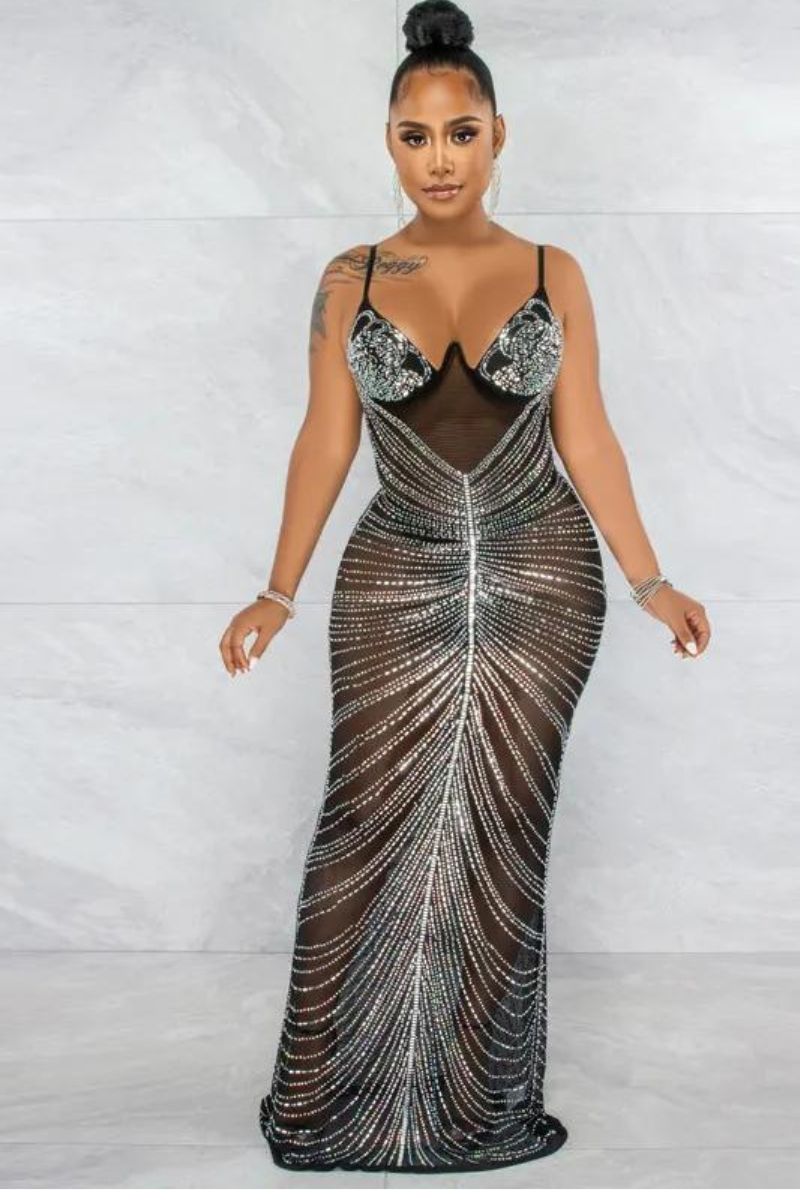 Beyonce glitter dress hotsell