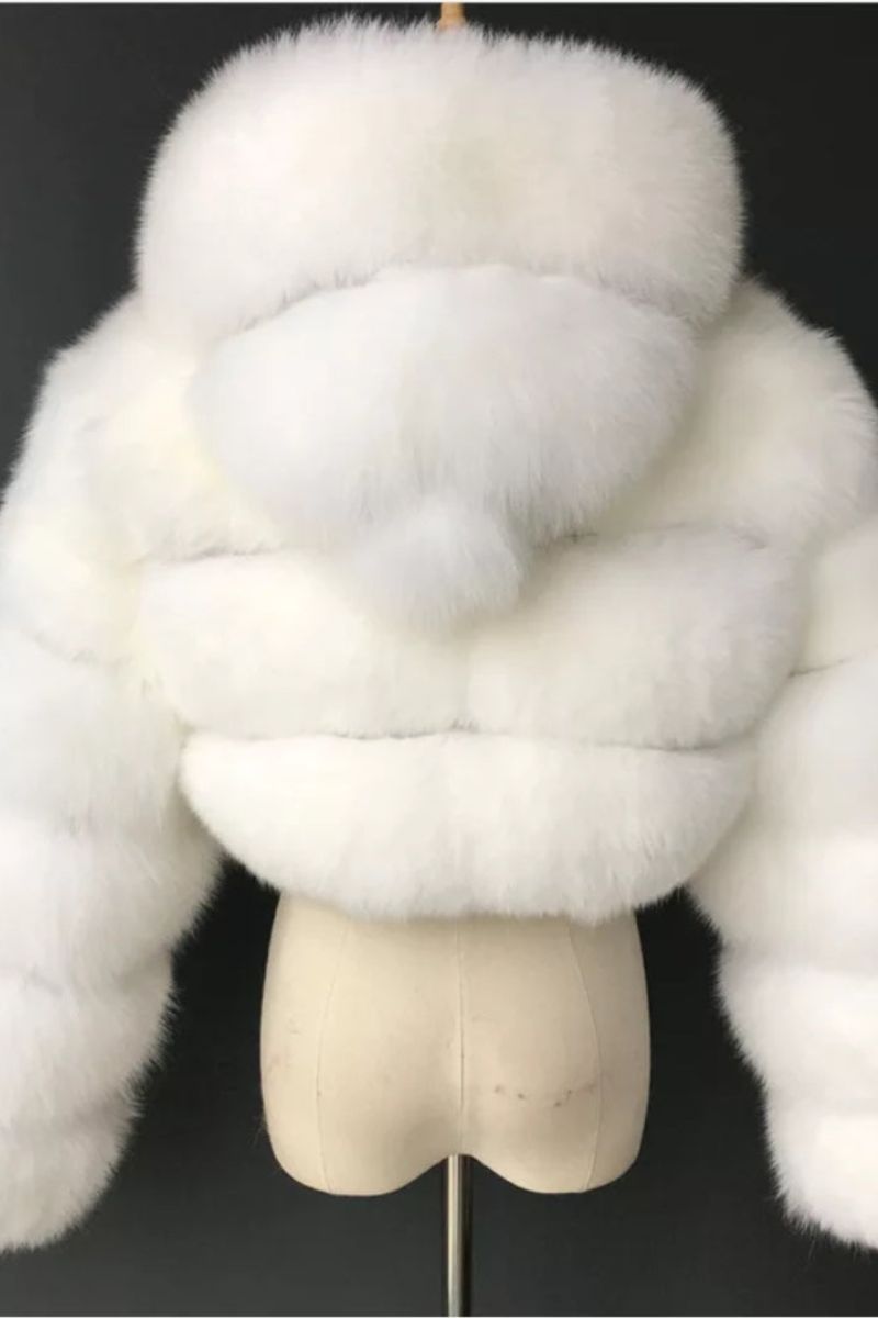 Hooded Faux Fur Coat