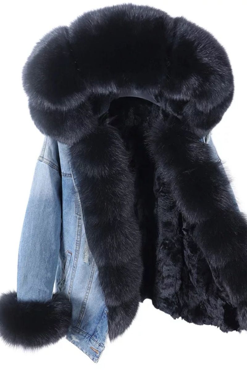 DINA | Fox Fur collar Coat