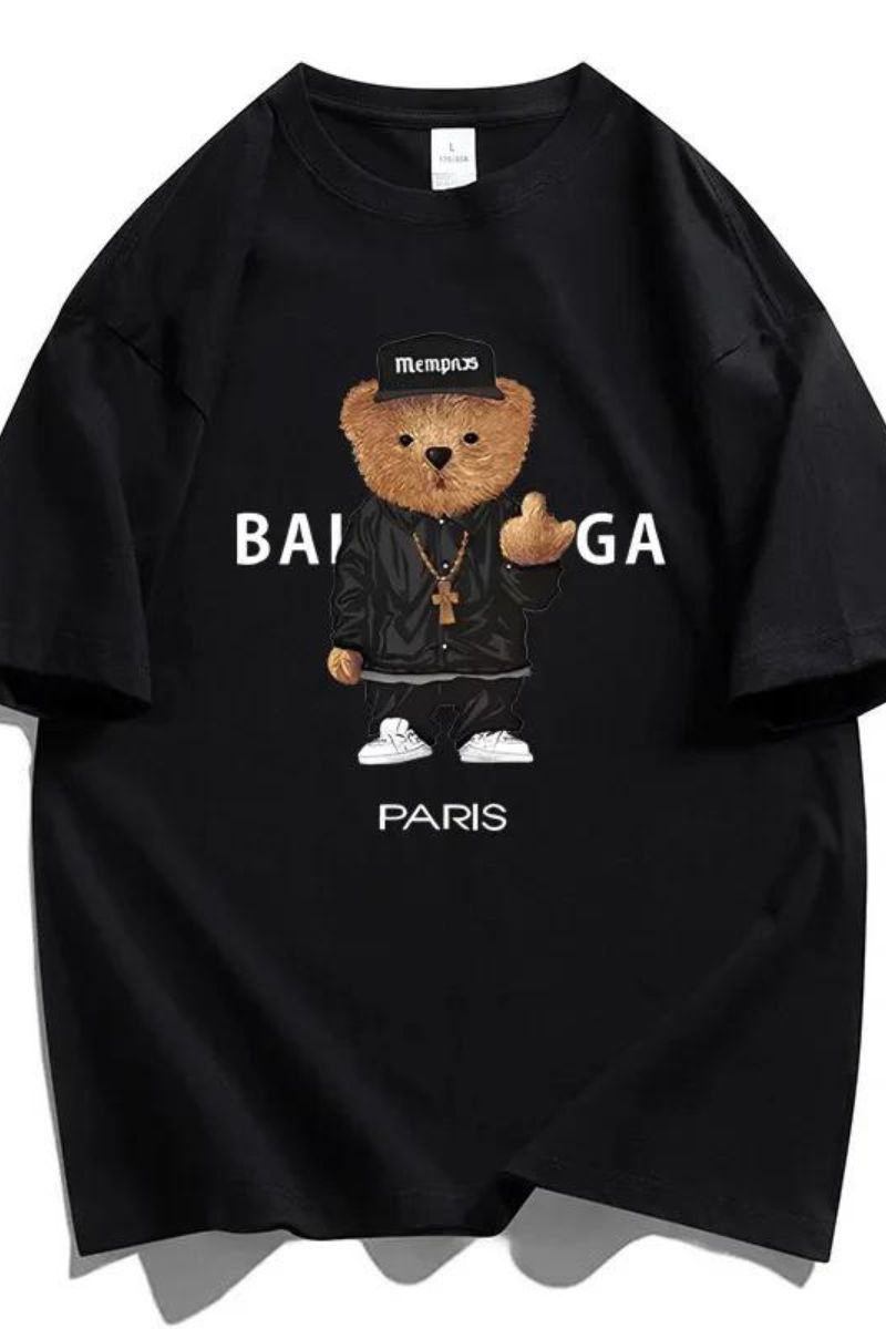 T-SHIRT UNISEX IN COTONE CON ORSO