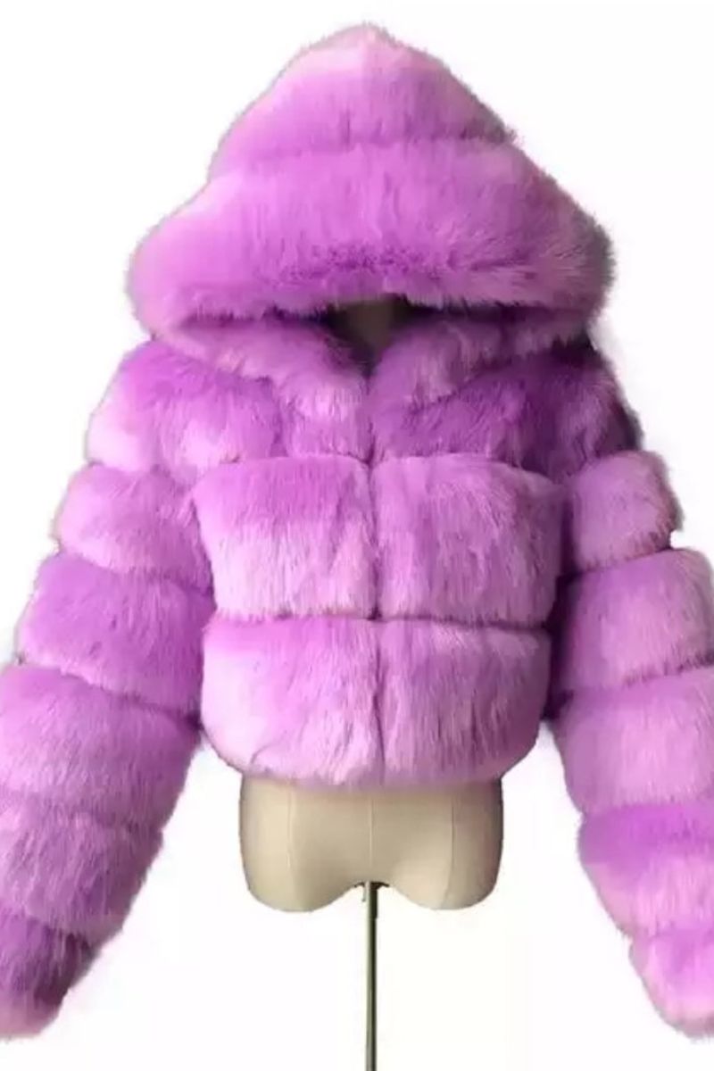 Hooded Faux Fur Jacket