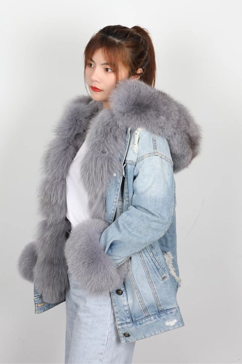 DINA | Fox Fur collar Coat