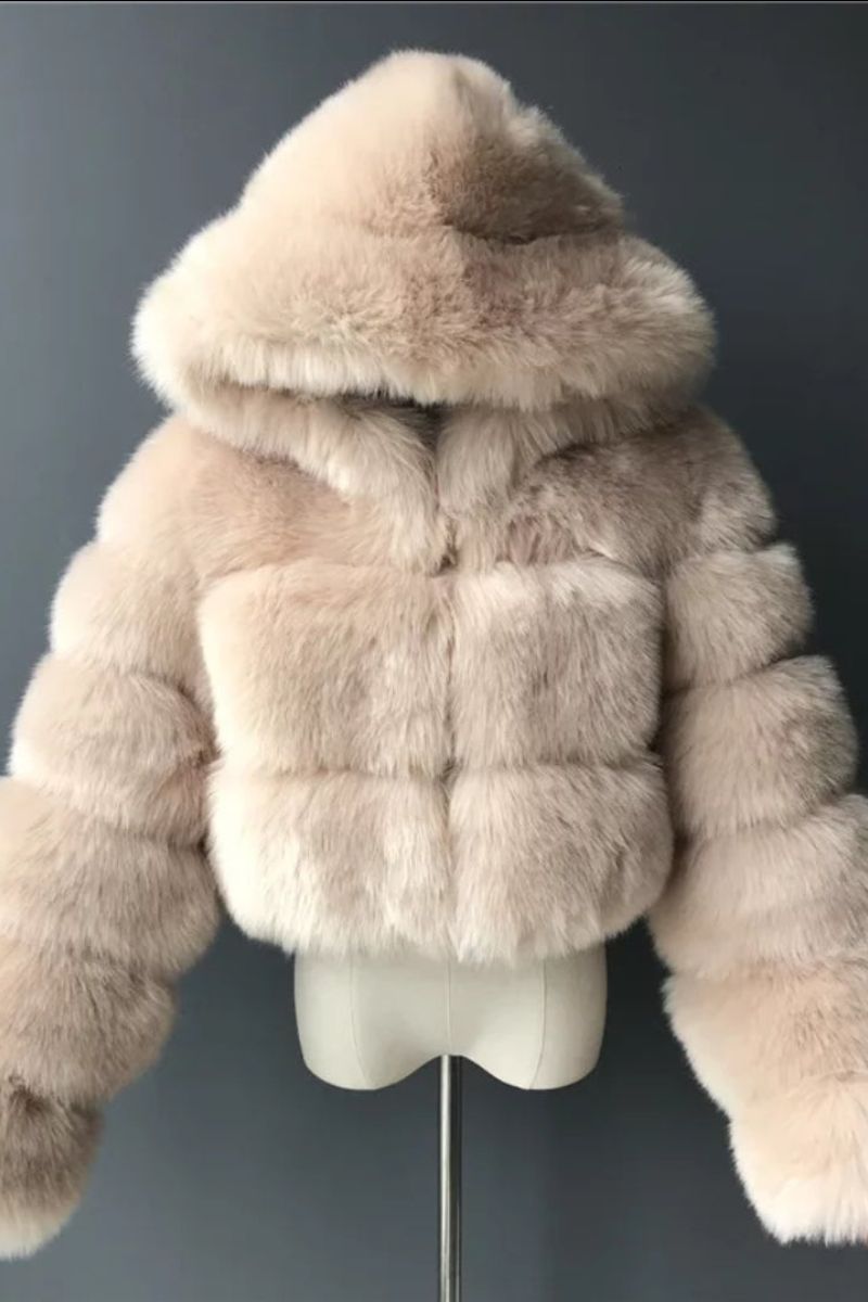 Hooded Faux Fur Coat