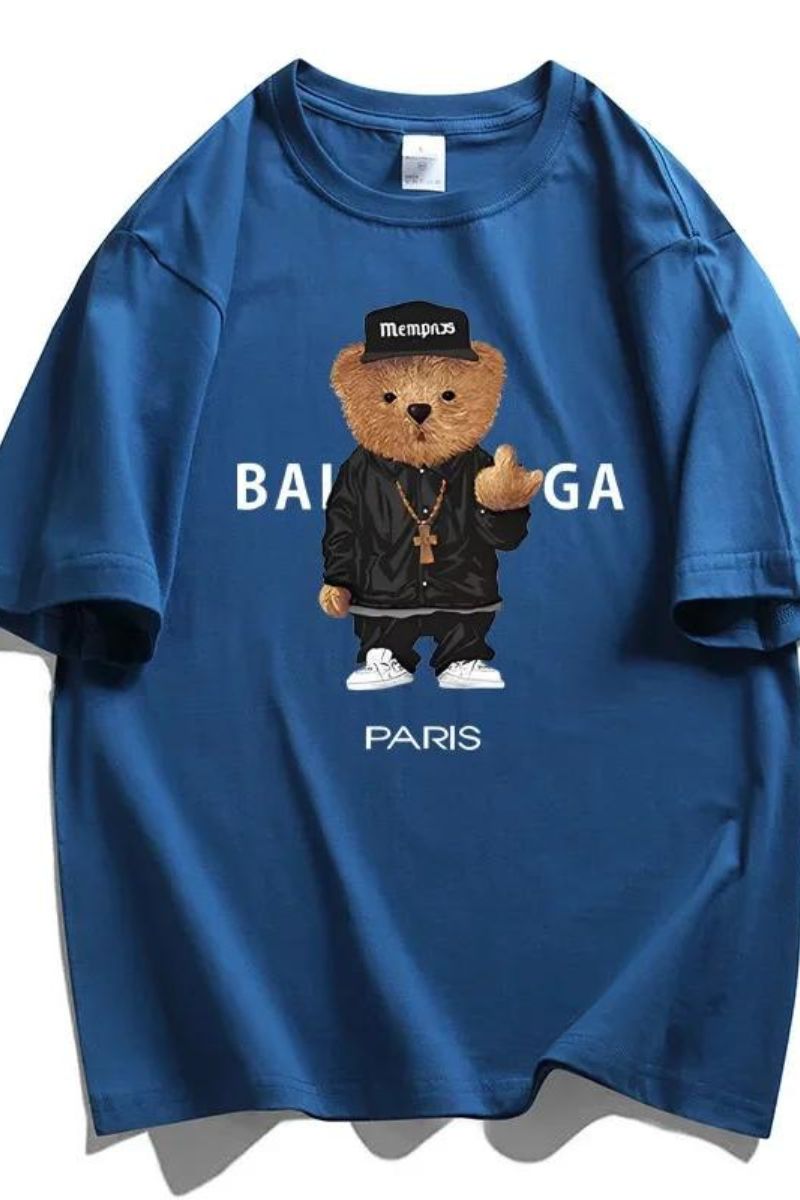 UNISEX-T-SHIRT AUS BAUMWOLLE MIT BÄR