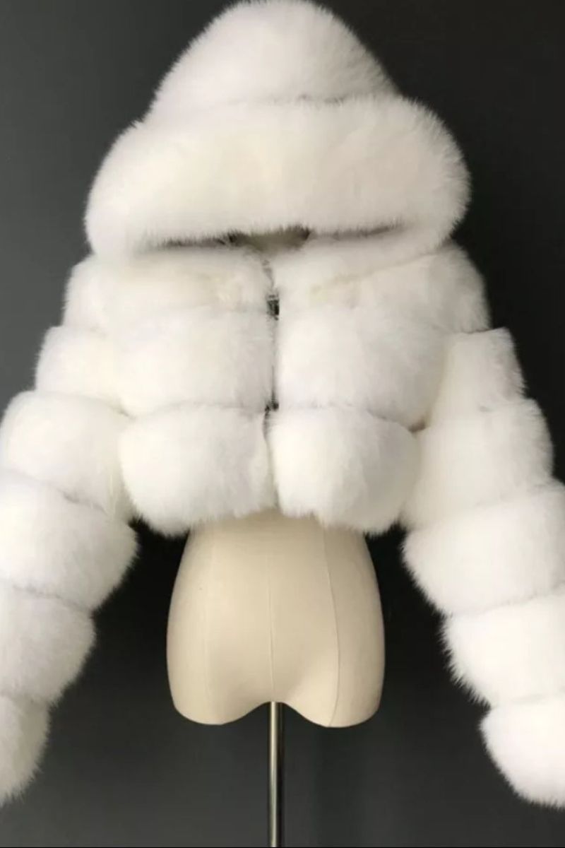 Hooded Faux Fur Coat