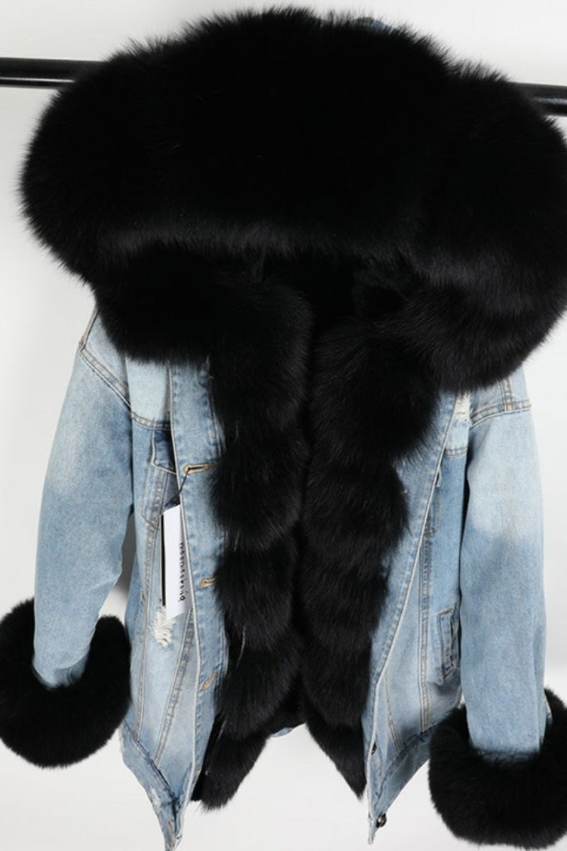 DINA | Fox Fur collar Coat