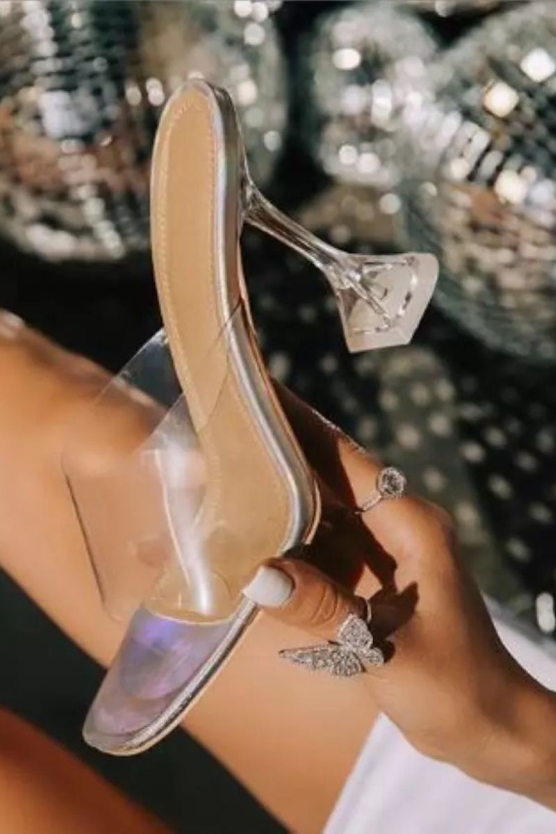 POCAHONTAS TRANSPARENT HEELS