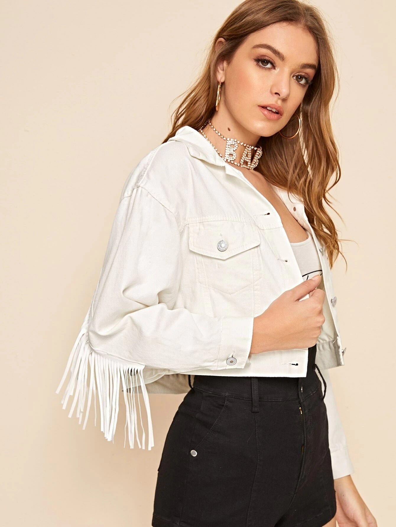 WHITE JEANS JACKET