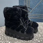 JONA ​​Stiefeletten Fell Flauschig Flach Winter 