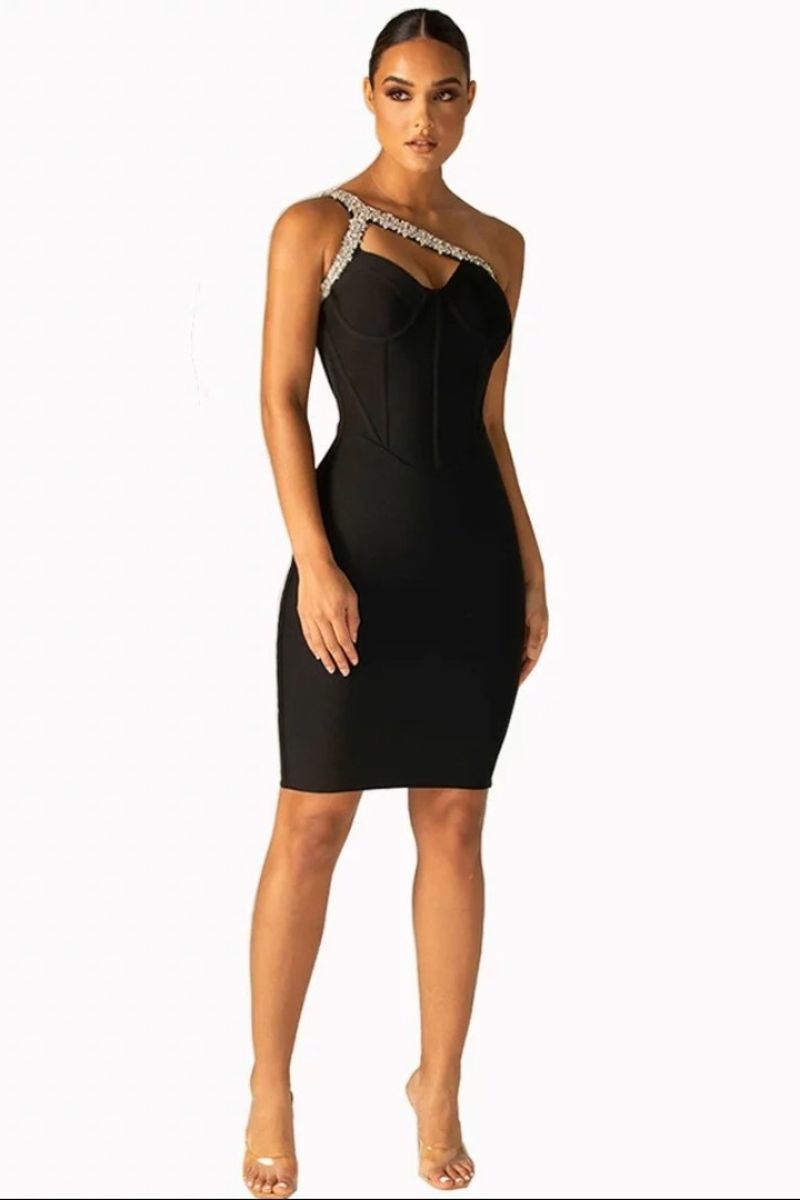 SANDRINA DIAMANTÉ CUT OUT DRESS