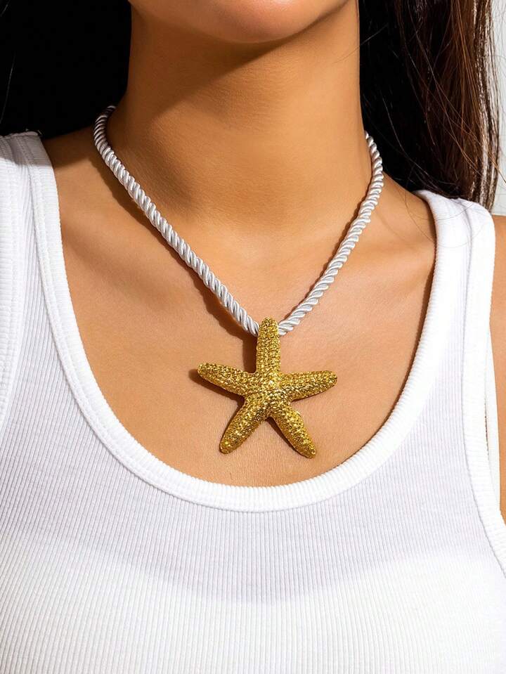 STARFISH EARRINGS & CHAIN