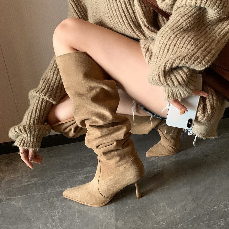 LARISSA | Suede Stiletto Boots