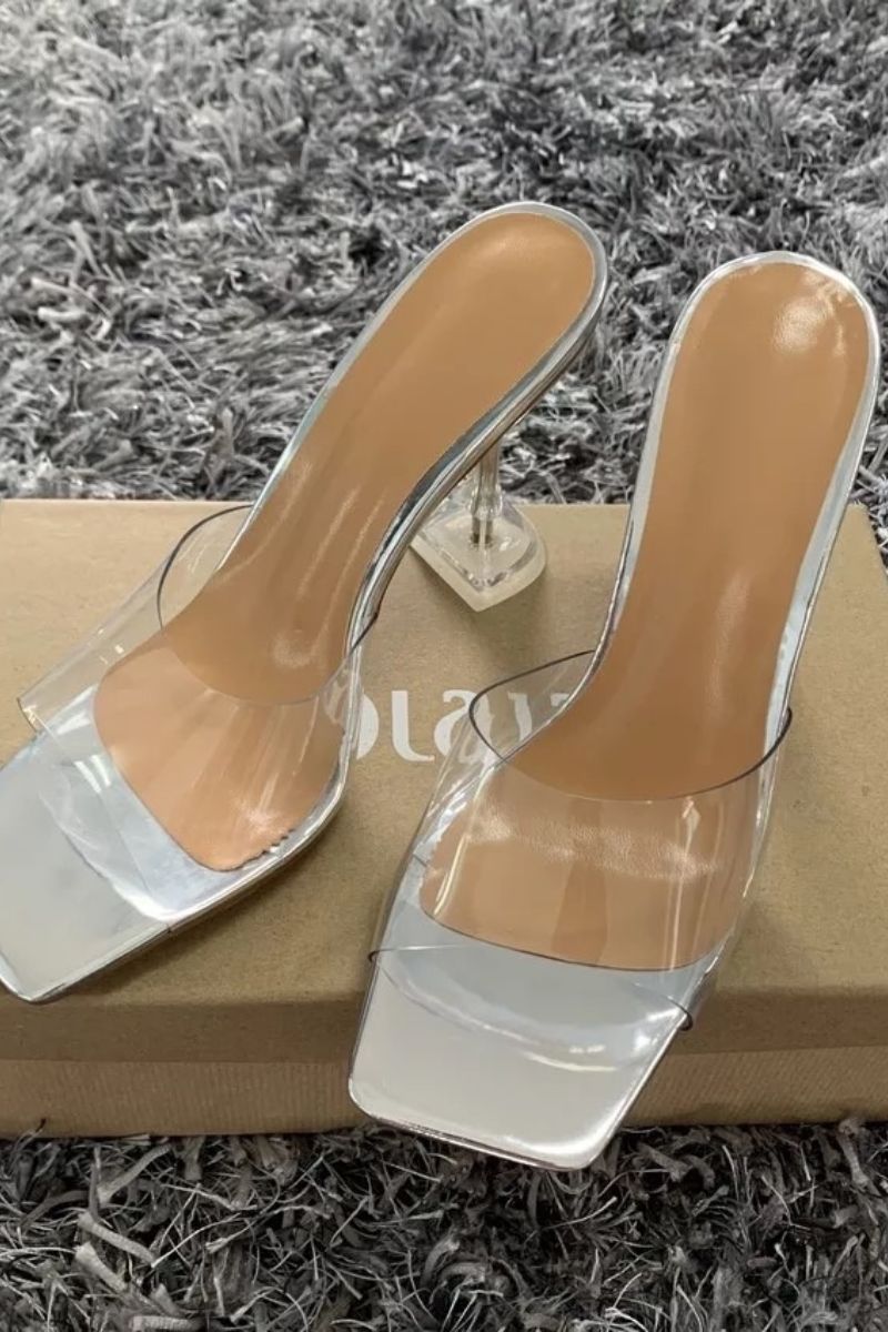 POCAHONTAS TRANSPARENT HEELS