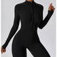 SOLID LONG SLEEVE JUMPSUIT