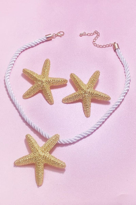 STARFISH EARRINGS & CHAIN