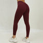 Solid V Back Butt Lift Seamed leggings