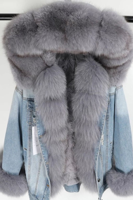 DINA | Fox Fur collar Coat