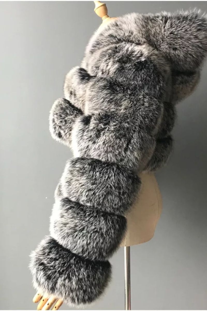 Hooded Faux Fur Coat