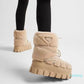 JONA Ankle Boots Fur Fluffy Flat Winter