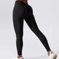 Solid V Back Butt Lift Seamed leggings