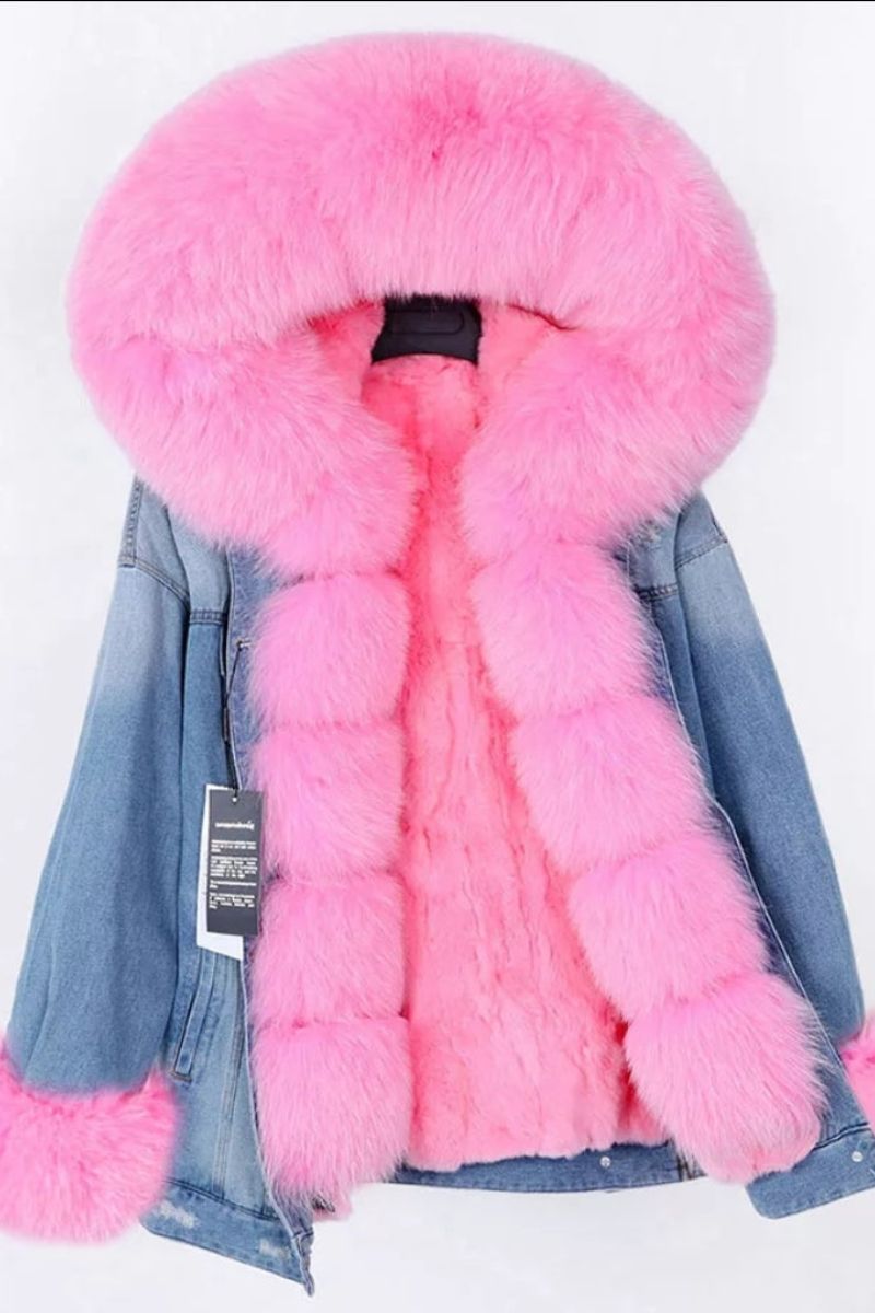 DINA | Fox Fur collar Coat