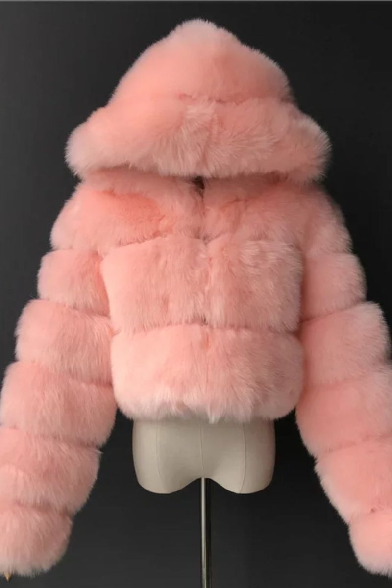 Hooded Faux Fur Jacket