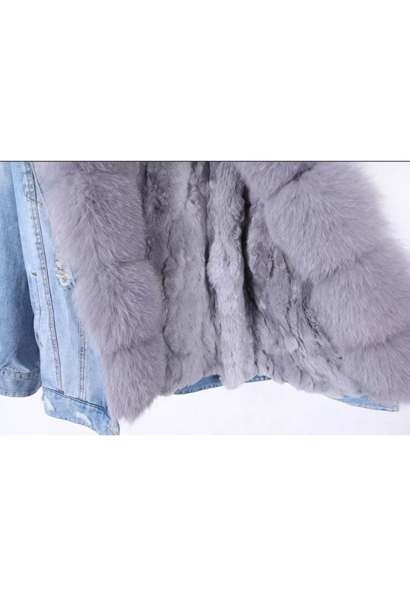 DINA | Fox Fur collar Coat