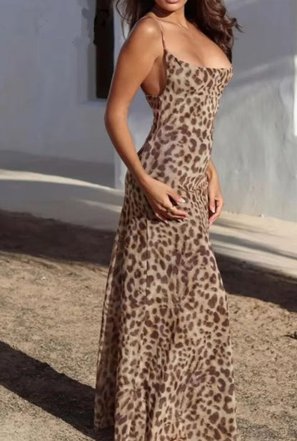 Porsha - Maxi Dress - Leopard Print