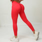 Solid V Back Butt Lift Seamed leggings