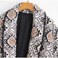 SCARF COLLAR PRINTED JACKET