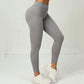 Solid V Back Butt Lift Seamed leggings