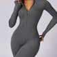 SOLID LONG SLEEVE JUMPSUIT