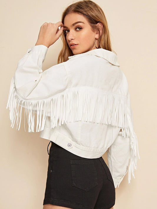 WHITE JEANS JACKET