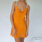 GRETEL MINI DRESS - TANGERINE DREAM SILK